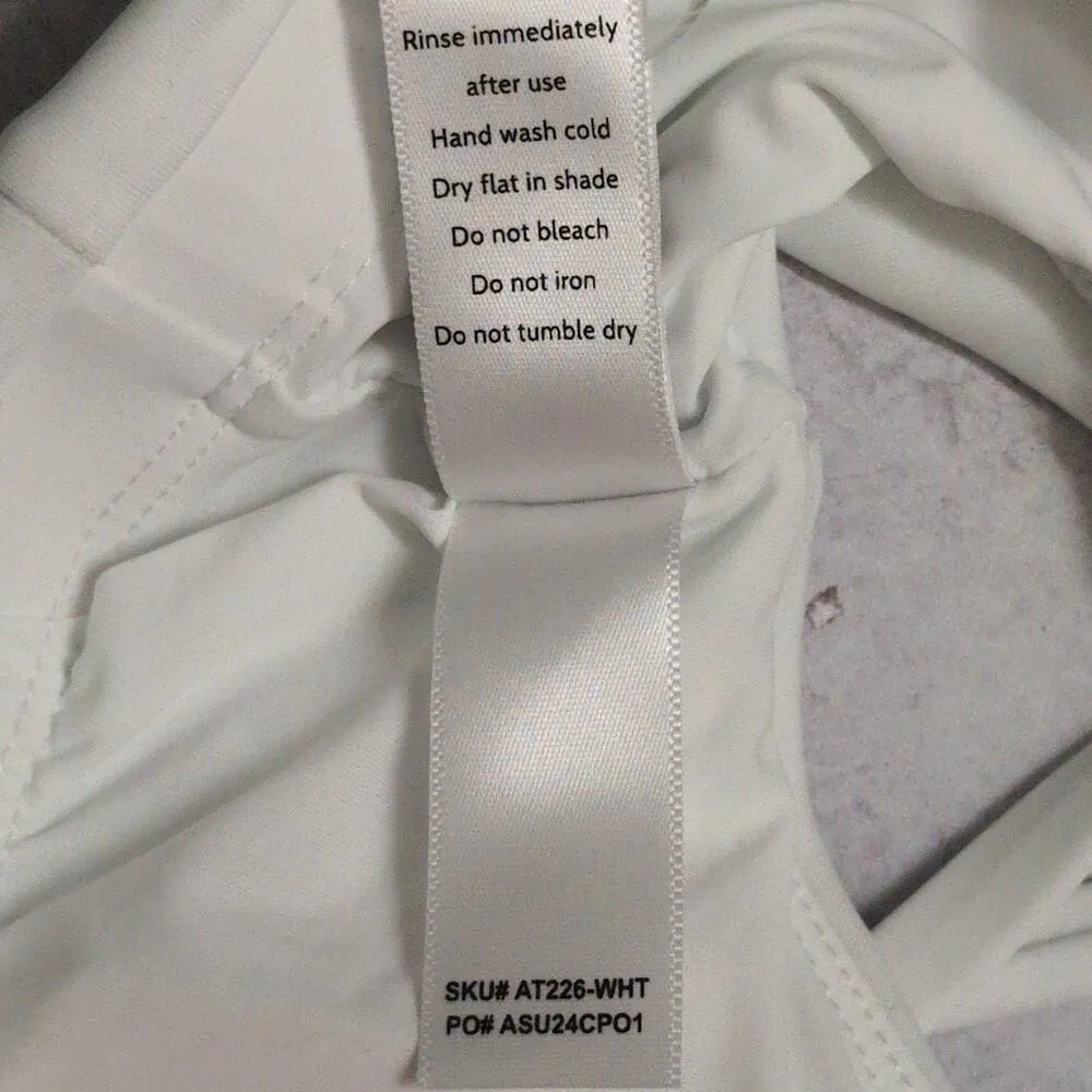 Andie Maui Top White Swimwear Bikini Pool Resort Bathing Suit Adjustable XS New - Image 7