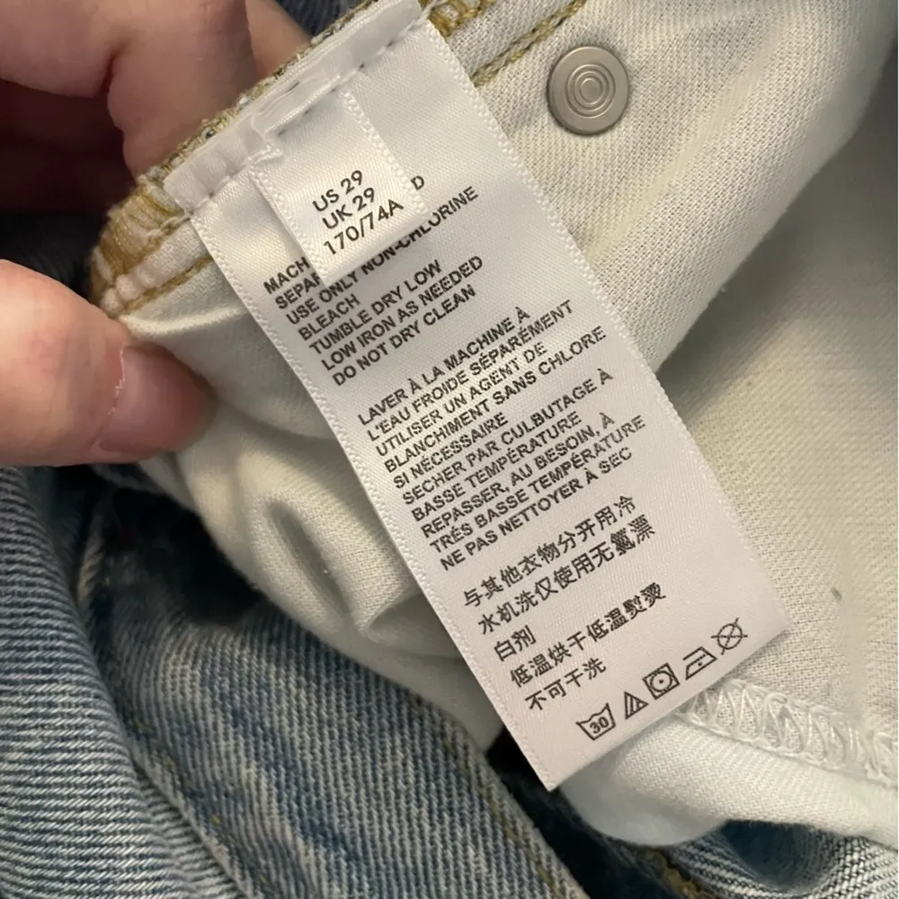 Light Wash Exposed Seam High Rise Slim Straight Jeans - Image 7