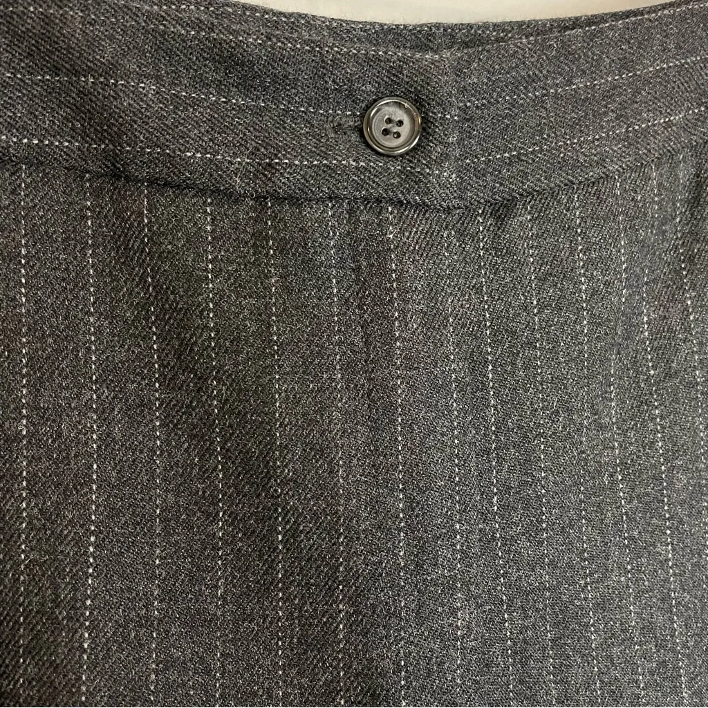 Vintage Harvé Benard Wool Slacks Women 6 Petite Gray Wide Straight Leg‎ Pants - Image 7