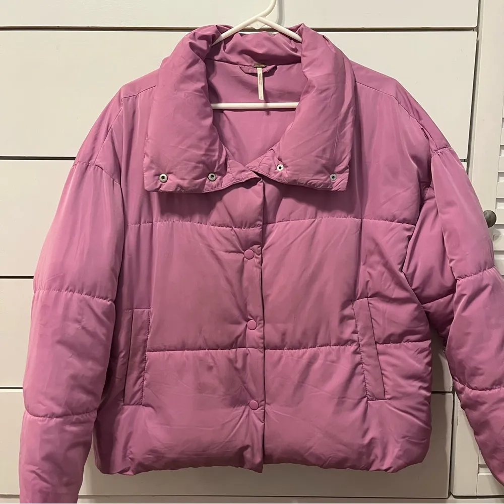 Free People  Weekender Puffer Jacket Purple - Image 2