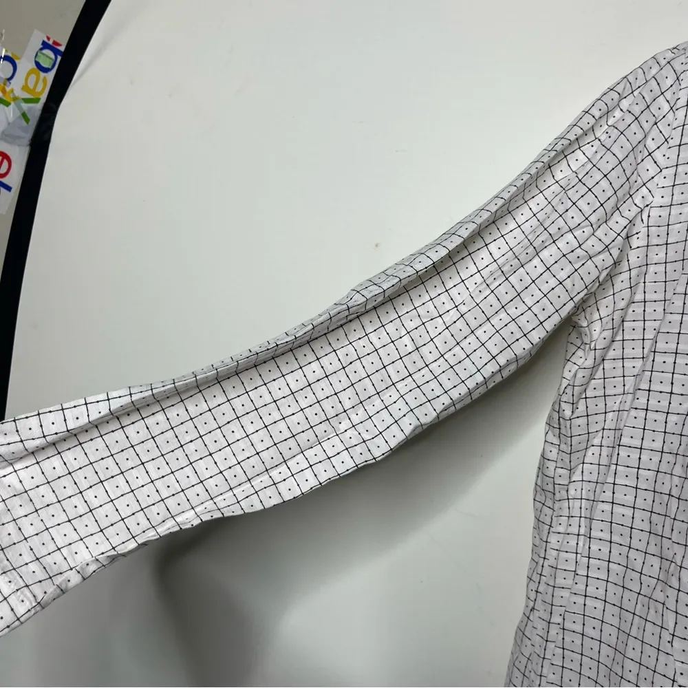 LES ATELIERS FRANCAIS DE CONFECTION white button down blouse sz 1 US S - Image 4