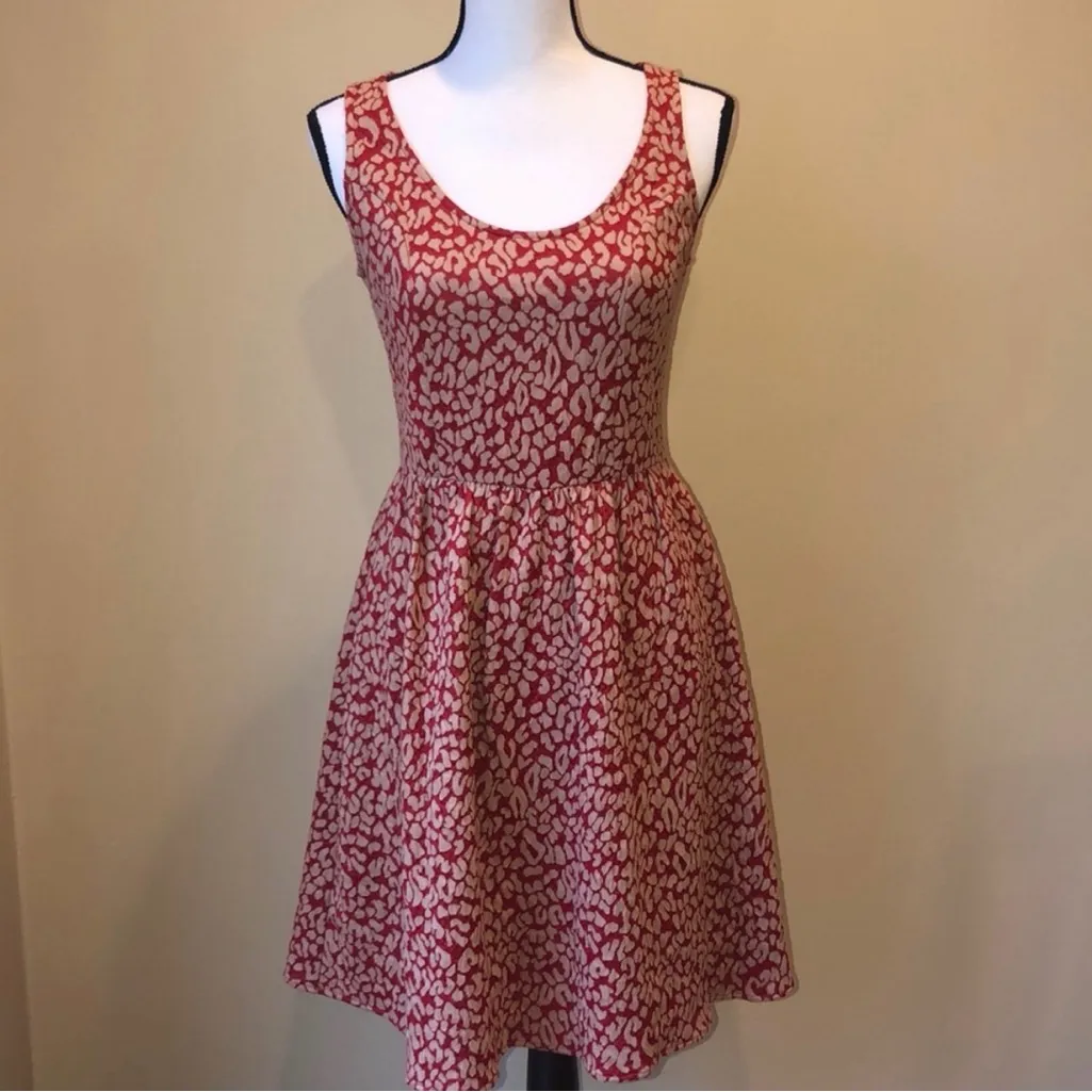 Anthropologie Maeve Animal Print fit n flare sleeveless dress - Image 3