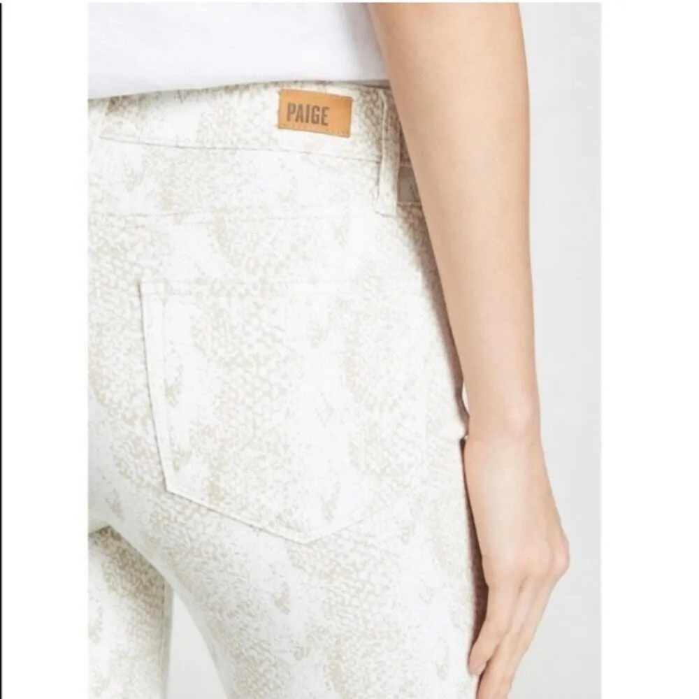PAIGE Hoxton High Waist Ultra Skinny Jeans Sonoran Snake Size 24 - Image 3