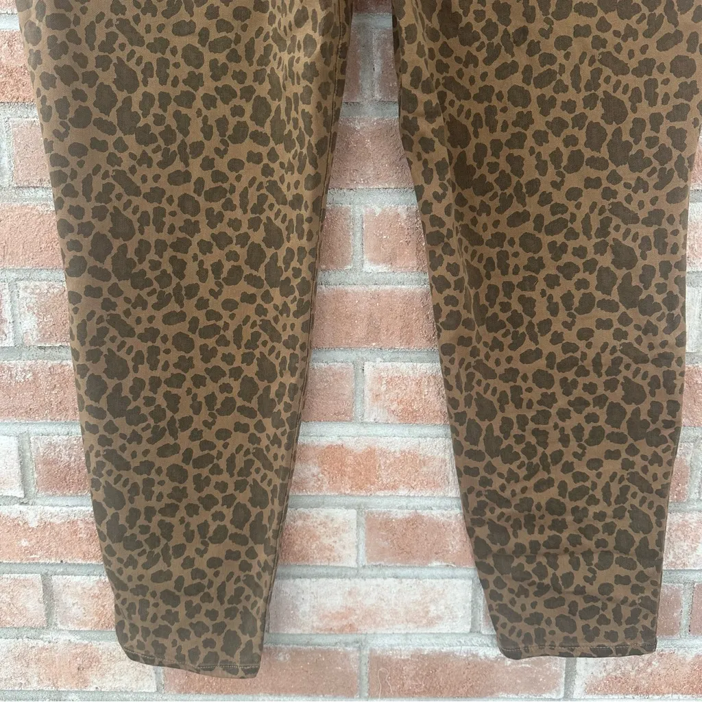 American Eagle Super High Rise Jeggings Leopard Animal Print Women’s 22 Plus Tan - Image 6