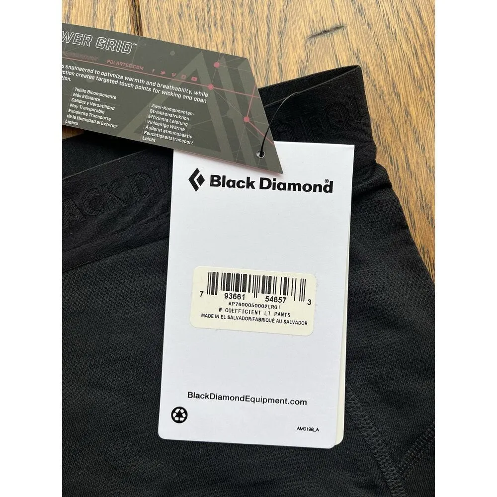 Black Diamond Women's Coefficient Lt Bottom Pants Black Size Large Slim Fit - Image 2