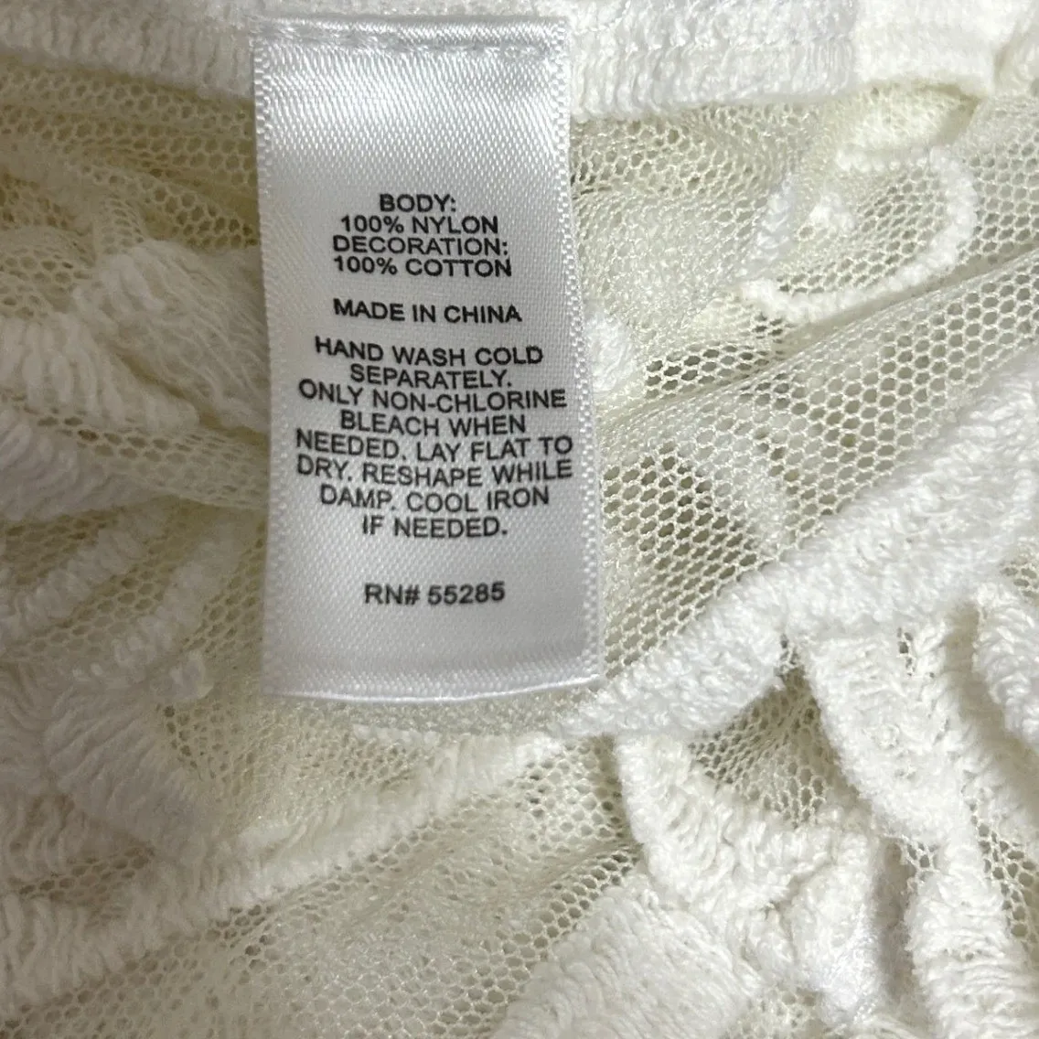 Express Women Tank Top XS Ivory Embroidered Mesh Lace Sheer Romantic Coquette - Image 7