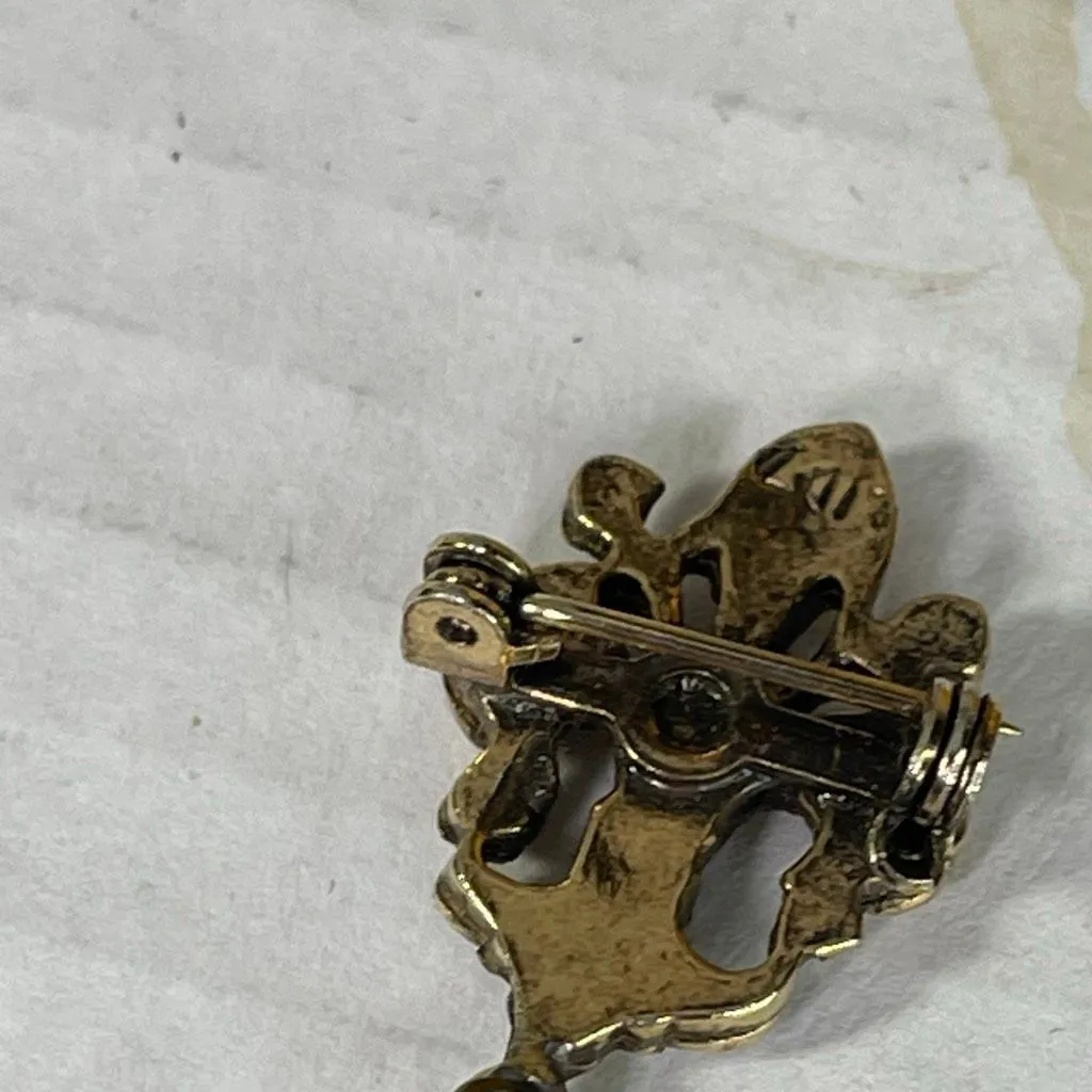 Vintage Indian head penny brooch hallmarked Gold - Image 5