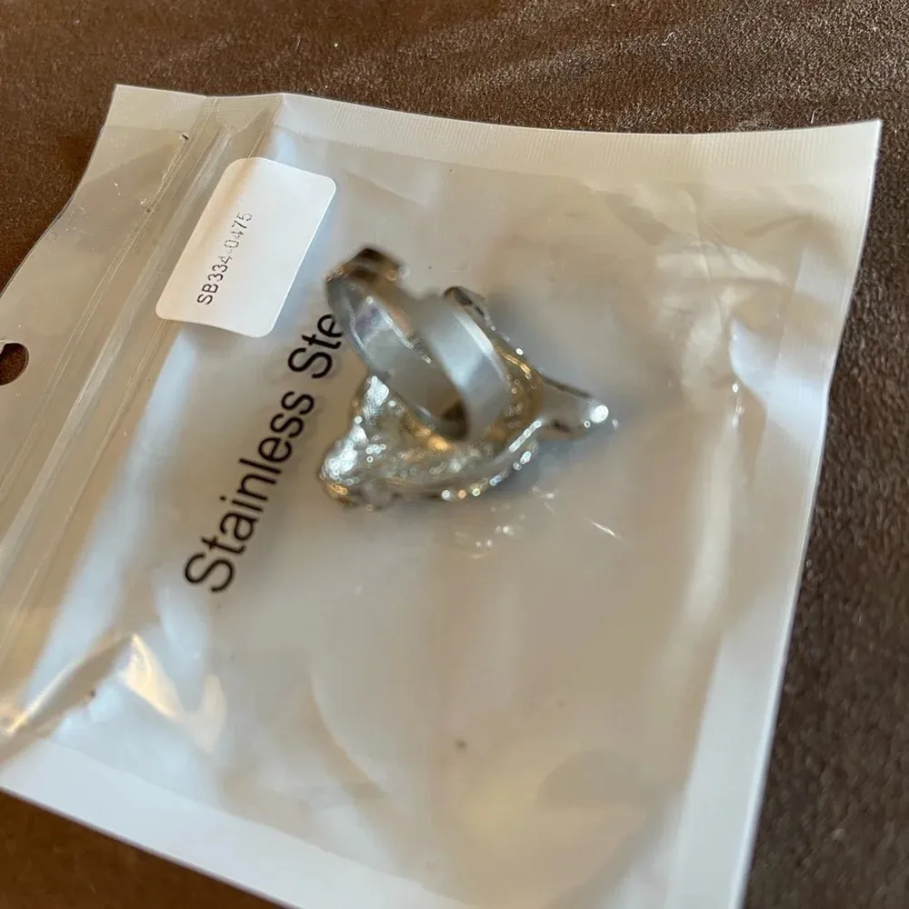 NWT Tiger Stainless Steel Adjustable Ring Black - Image 5