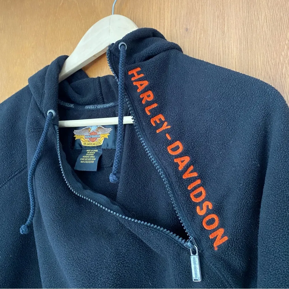 •Harley-Davidson black fleece pullover hoodie• Size M - Image 3