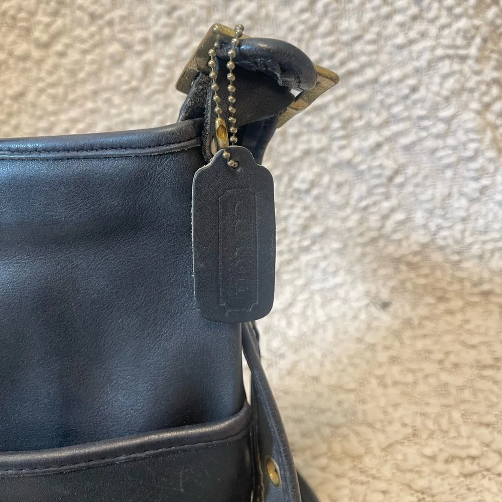 Vintage Coach Bleeker Bucket Bag 4153, black leather - Image 3
