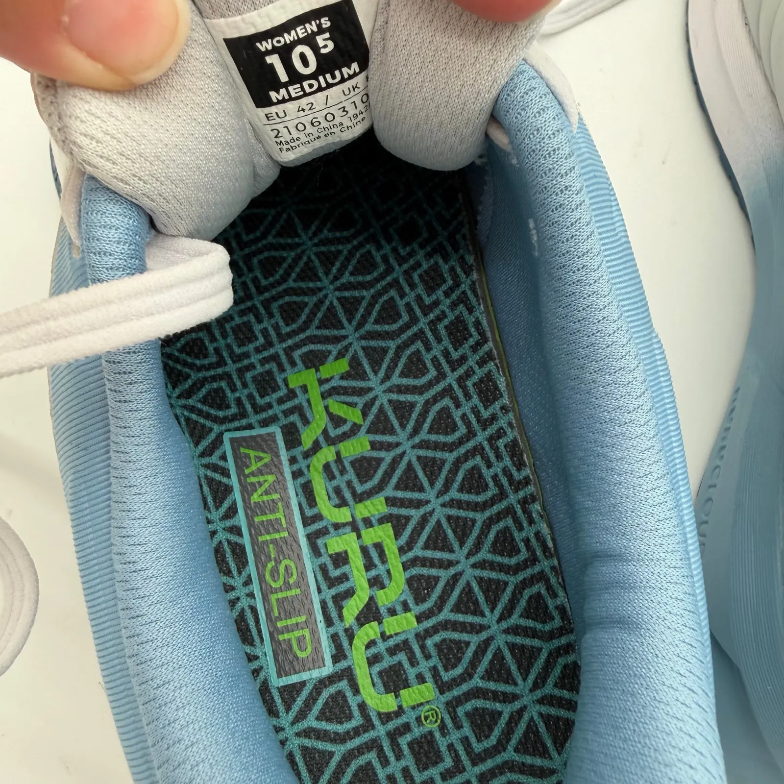 Kuru Shift Anti Slip Work Standing Plantar Fasciitis Dove Gray Blue Sneaker 10.5 - Image 4