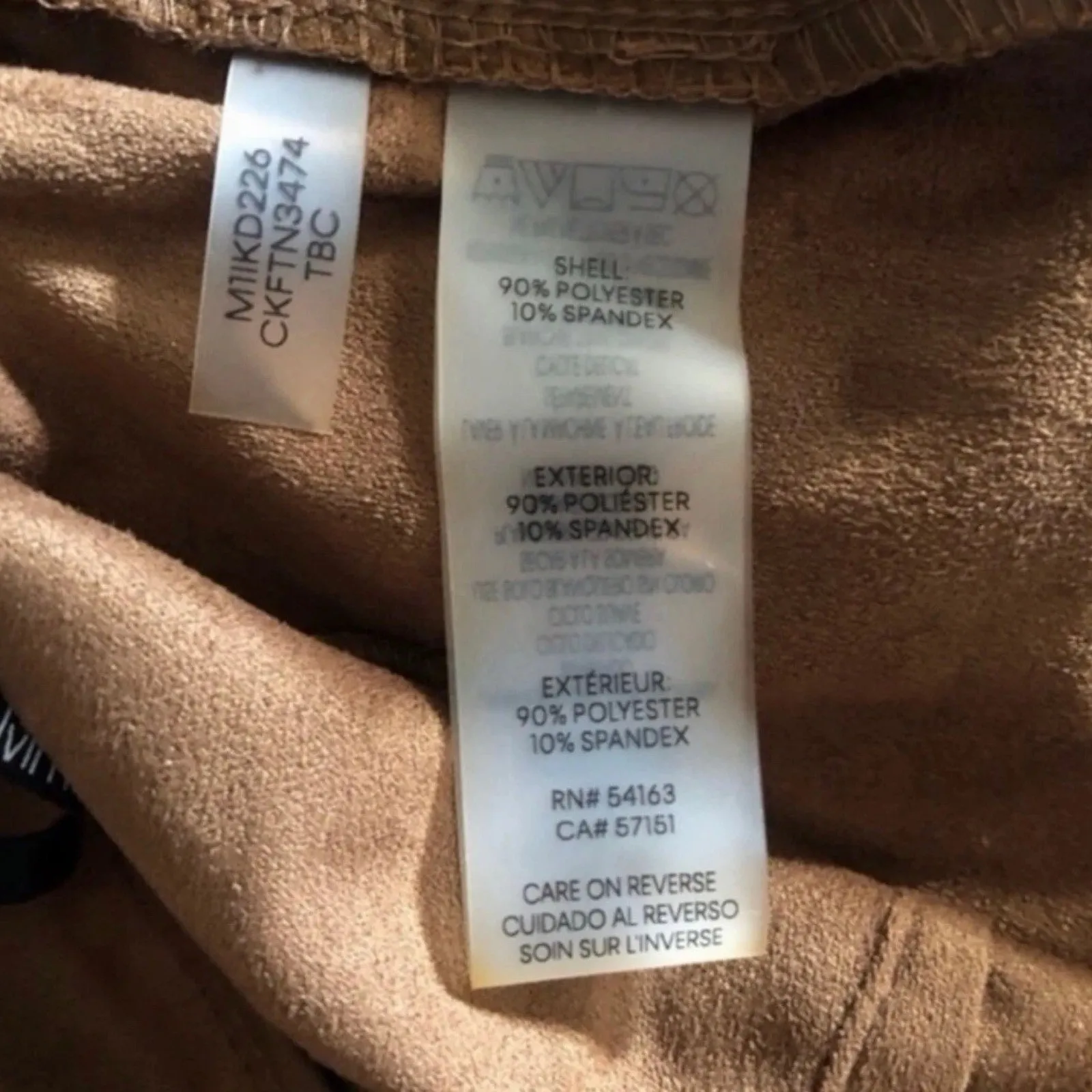 Calvin Klein Brown Faux Suede Cropped Pant Size 14 High Rise Straight Leg NWT - Image 13