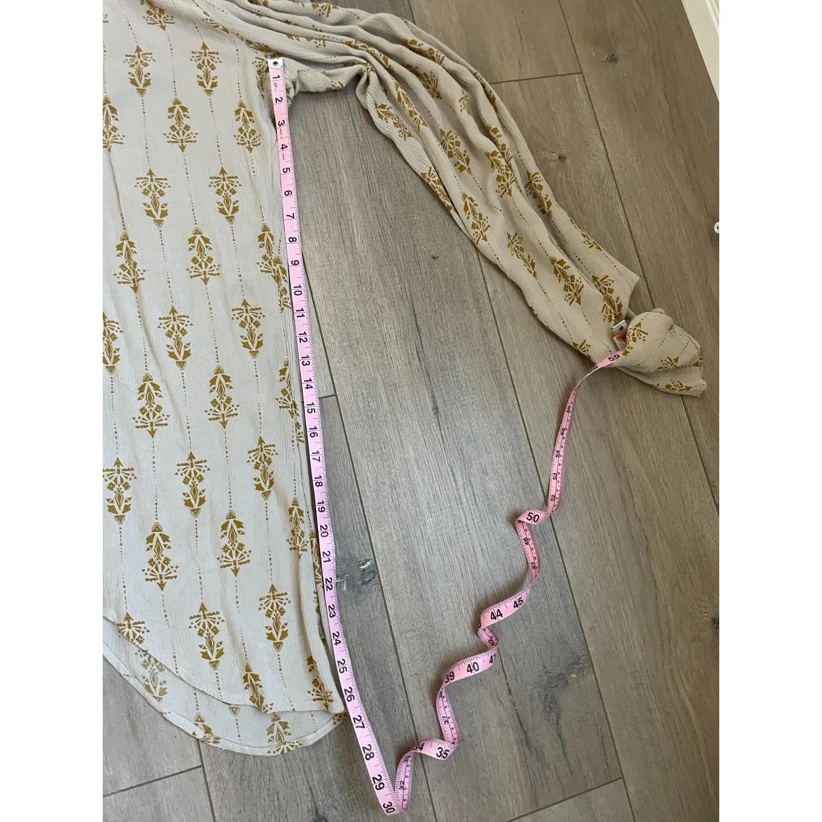 FREE PEOPLE Sz S DIAMOND PRINT HAREM PANTS Carpi floral loose flowy boho style - Image 2