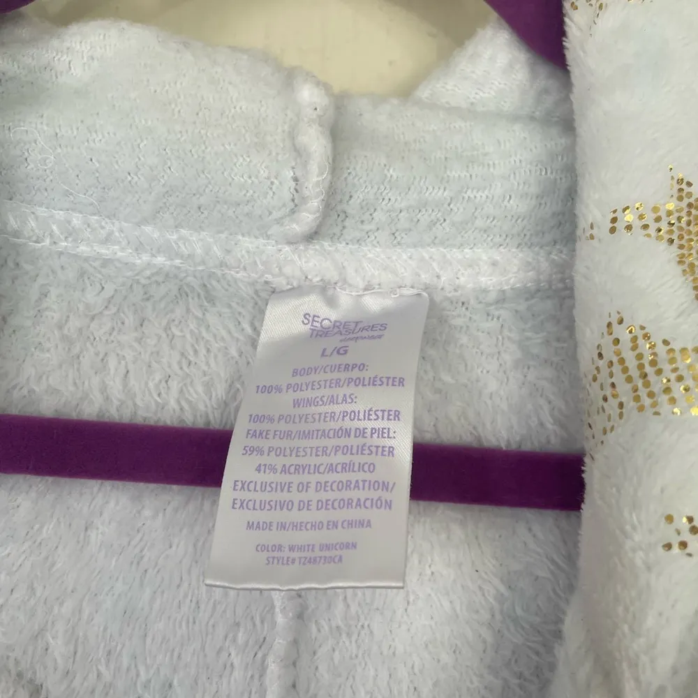 Secret Treasures Unicorn Zip Up One Piece Fuzzy Union Suit Jumpsuit ~ Size XL - Image 6