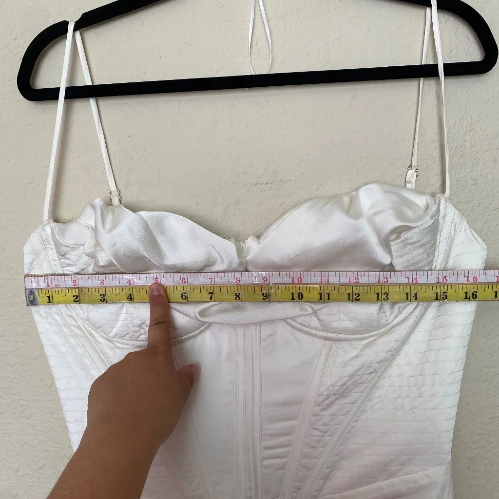 HOUSE OF CB L D-DD Charmaine' Ivory white Corset Maxi midi Dress - Image 8