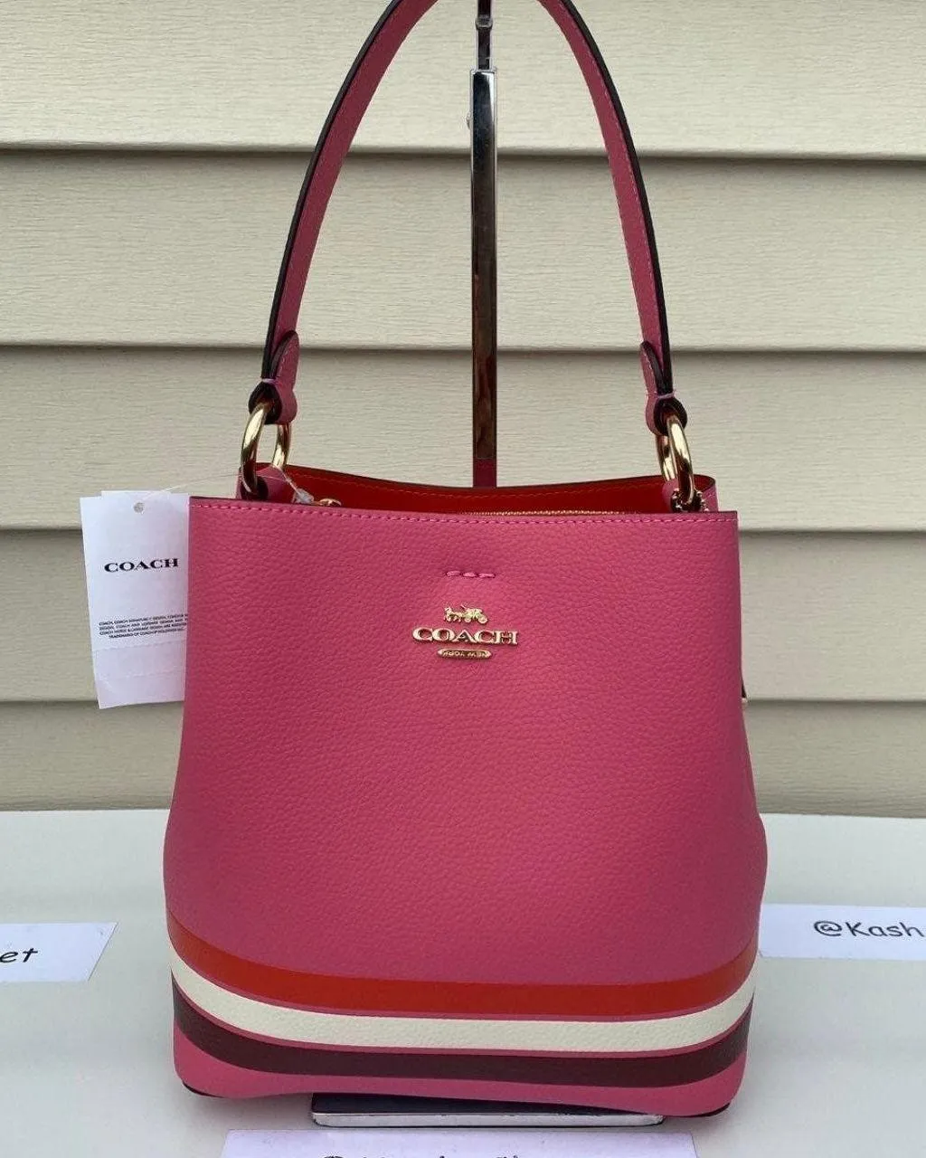 Coach Colorblock With Stripe Bucket Bag - Image 2