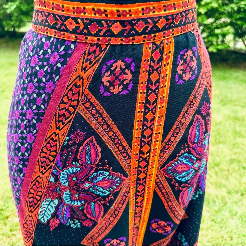 Context Asymmetrical Plus Size Maxi Skirt Moroccan Bazaar Purple - Image 11