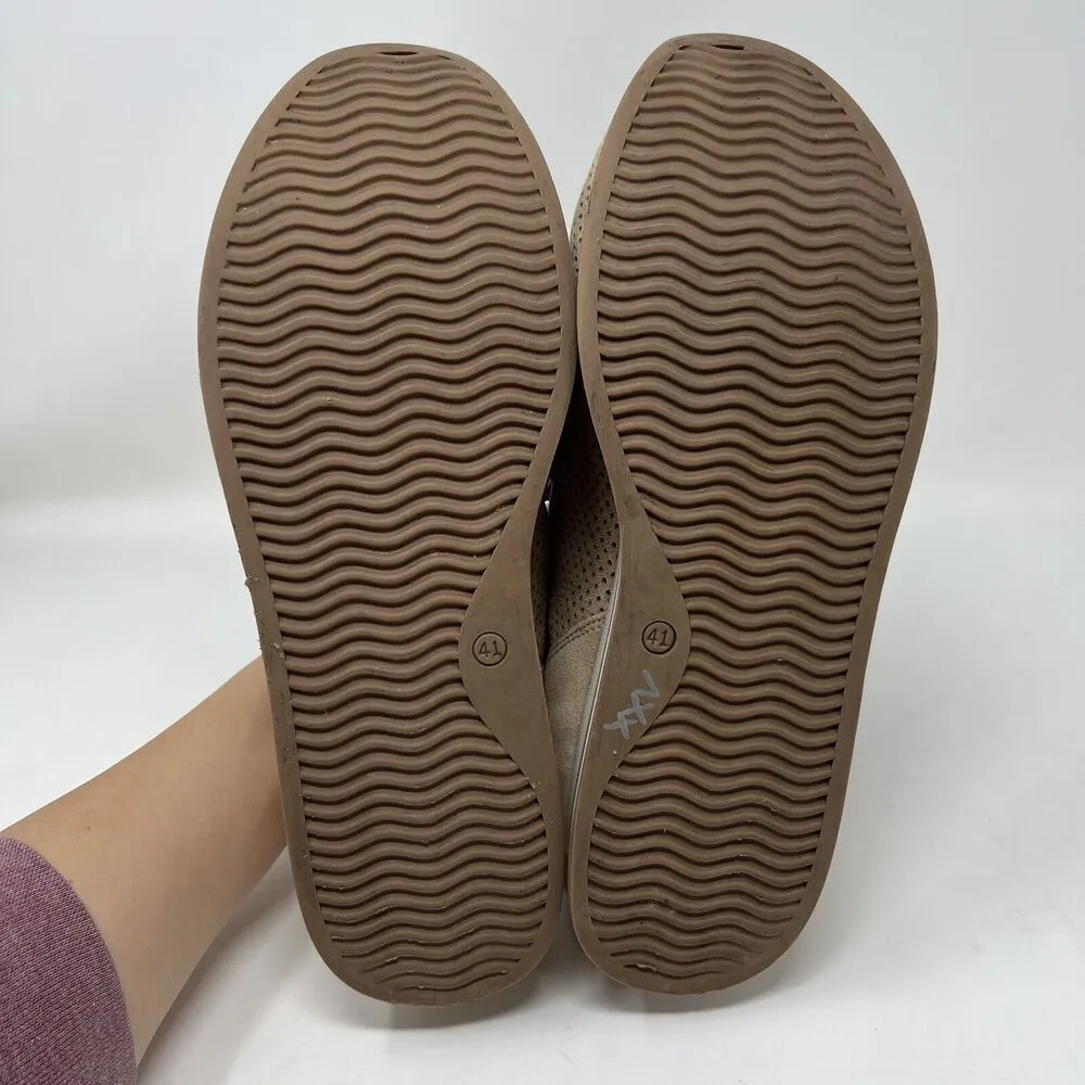 SoftWaves Cadie Beige Leather Slip On Arch Support Platform Sneakers EU 41 10.5 Tan - Image 11