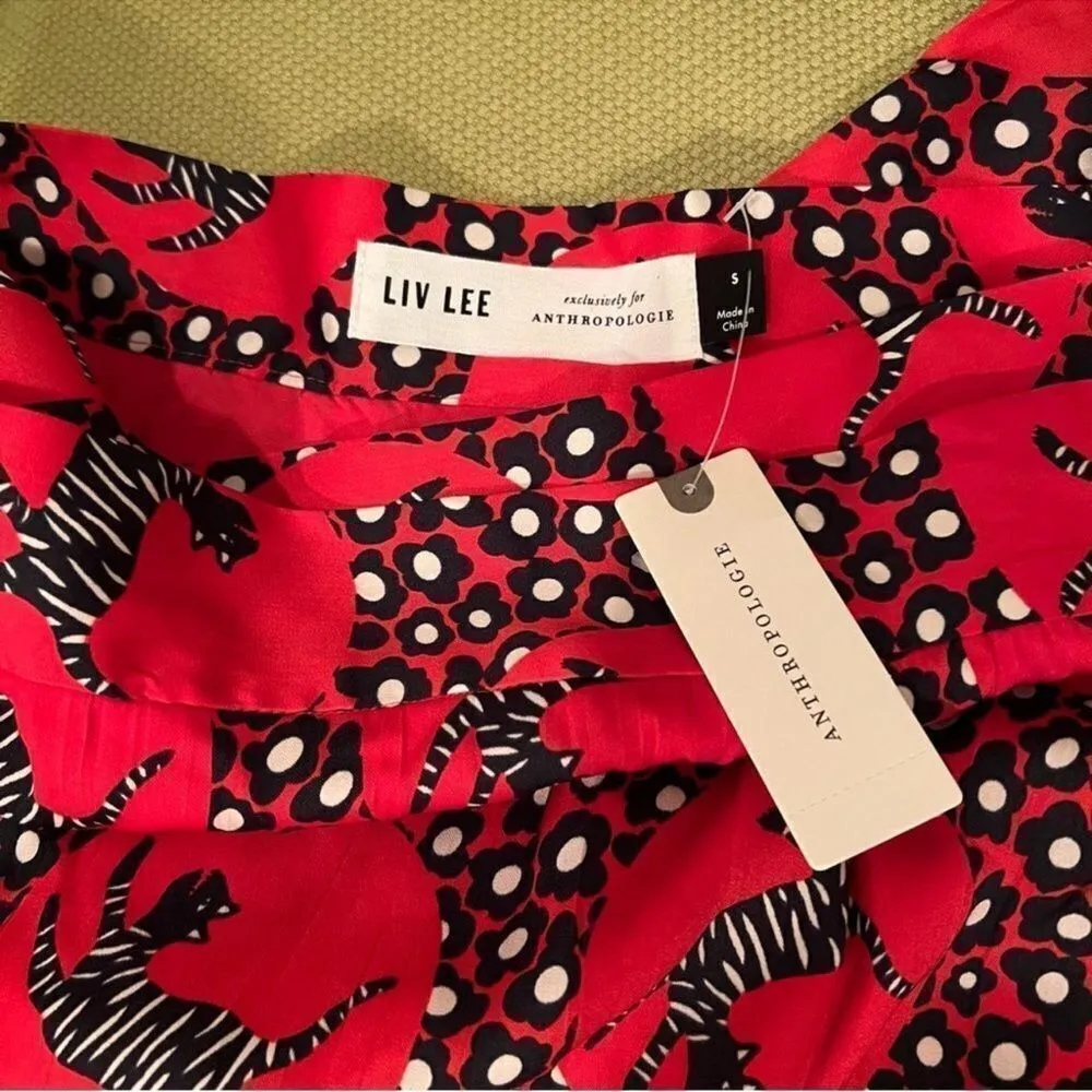 Anthropologie Liv Lee Ruffled Wrap Maxi Skirt NEW Size Small - Image 7