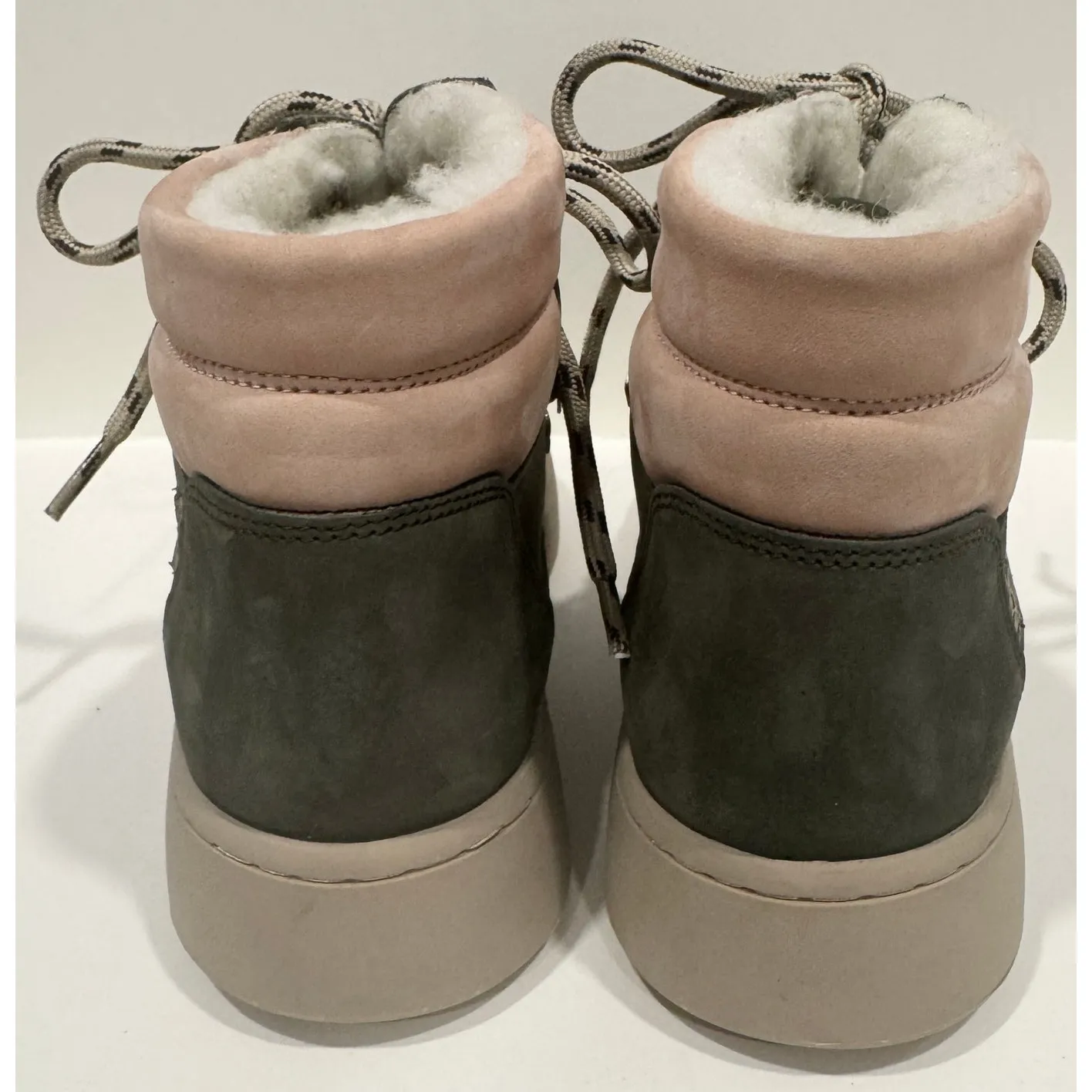 NWOT WODEN Iris Nubuck Scandinavian Sneakers Suede Fur Lined Boots Size 5.5 Pink - Image 5