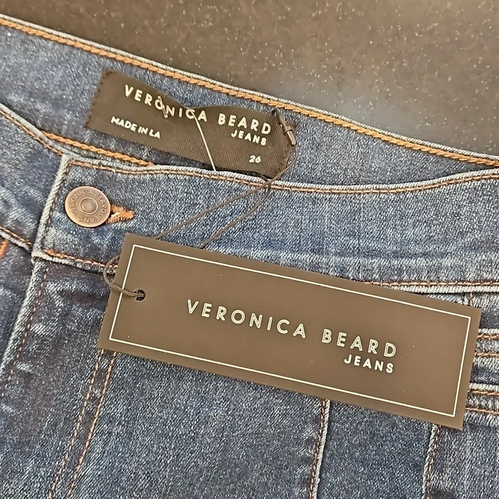 💕VERONICA BEARD Sheridan Exaggerated Flare High Rise Jeans Washed Oxford 26 NWT - Image 16