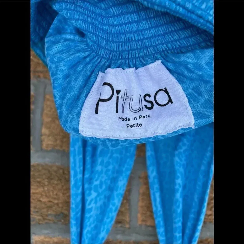 Pitusa Mini Halter Dress in Blue small/medium Blue - Image 9