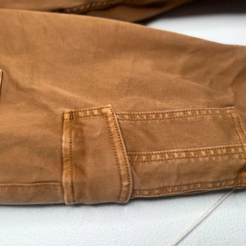 SPANX Pant Stretch Twill Ankle Cargo Pants In Honeyglow medium petite camel - Image 8