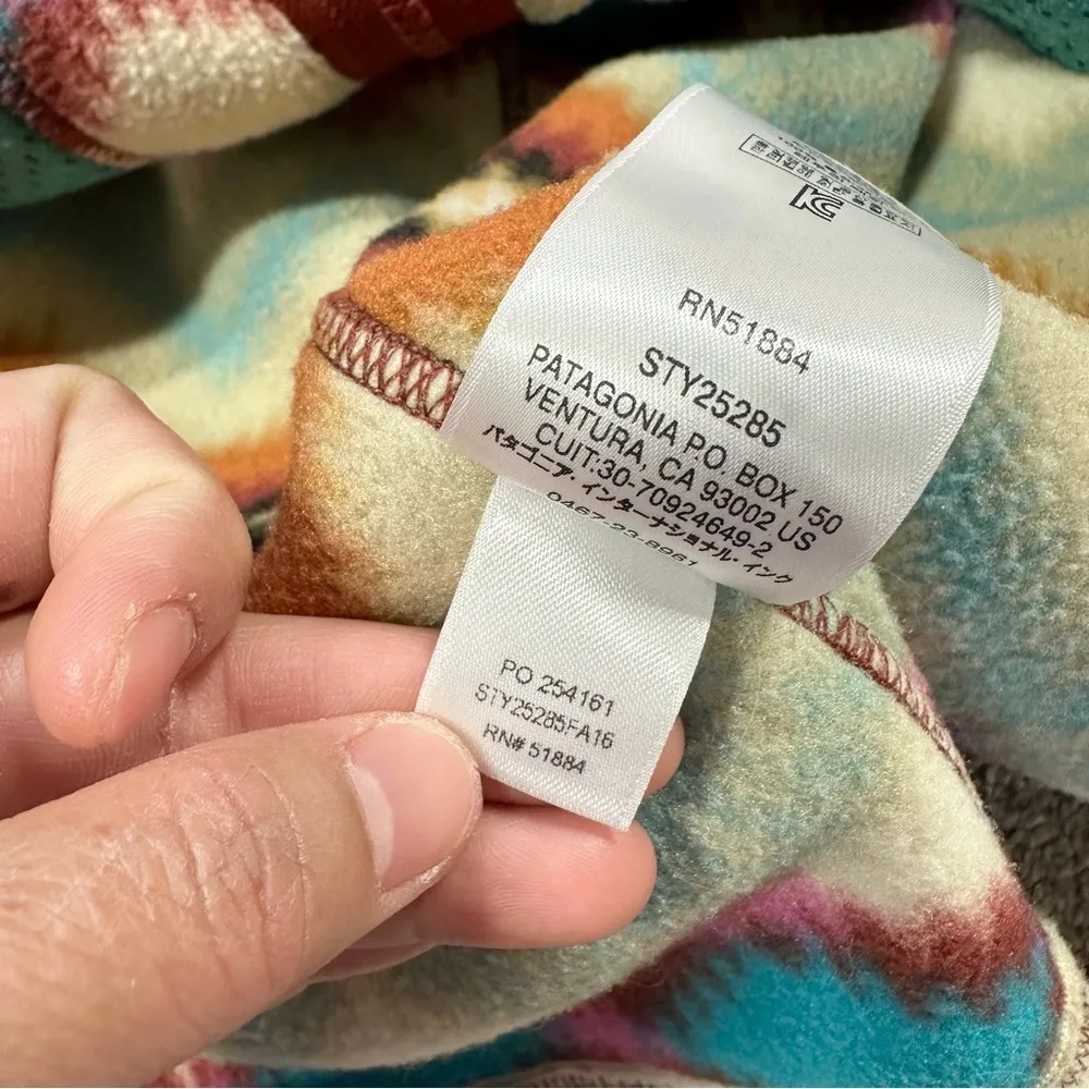 Patagonia Womens Lightweight Synchilla Fleece Poncho Oversized Timber Twist XS/S - Image 14