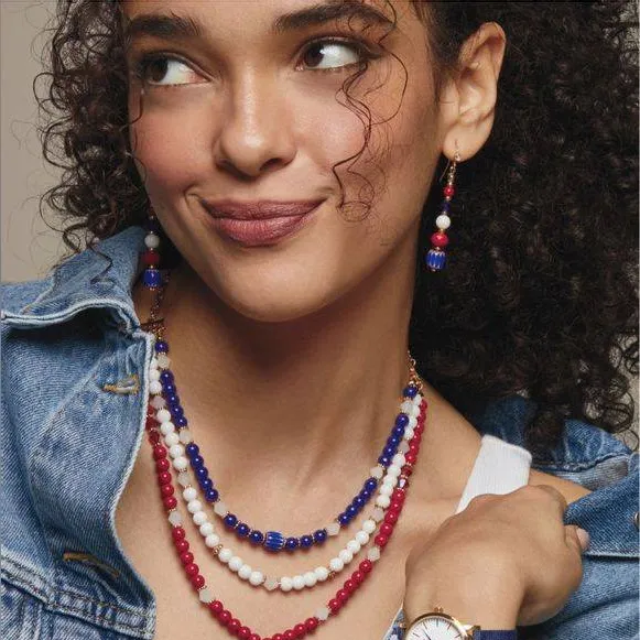 Avon Liberty Linear Pierced Earrings Red - Image 2