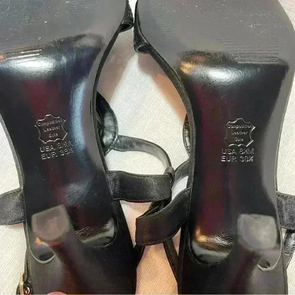 The Touch Of Nina Galinda 1 Black Luster Satin Women’s Heels Size 8.5 - Image 13