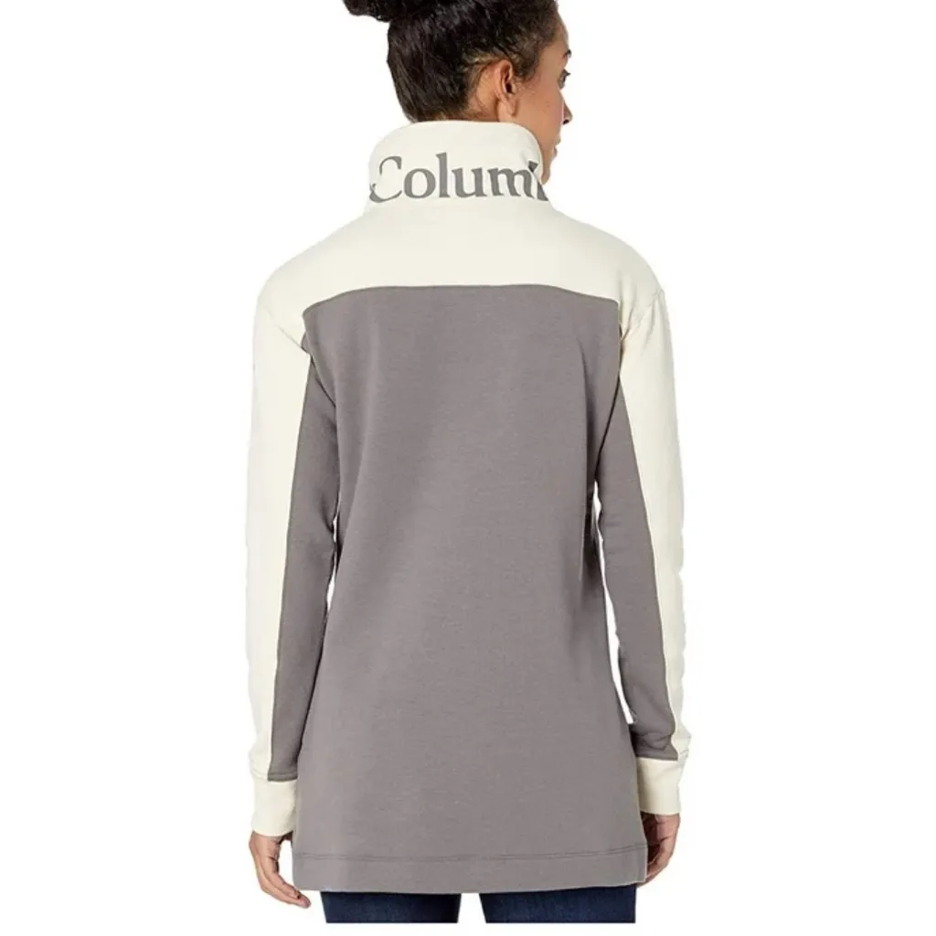 Columbia Lodge Hoodie Tunic Dress Pocket Drawstring Hike Casual Oversize Fleece - Image 2