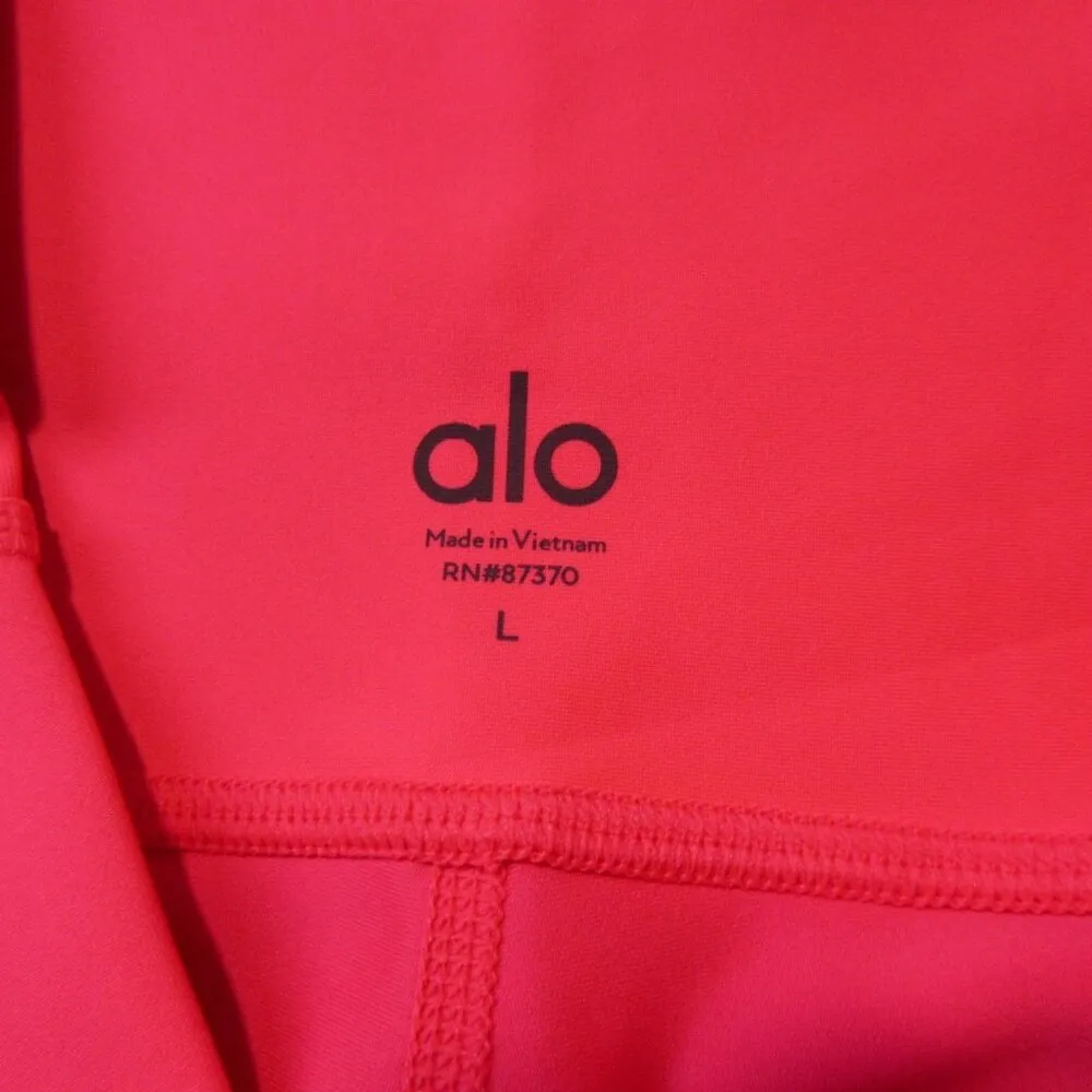 NWT Alo Yoga 7/8 High-Waist Airlift Legging in Pink Lava Stretch Workout L - Image 4