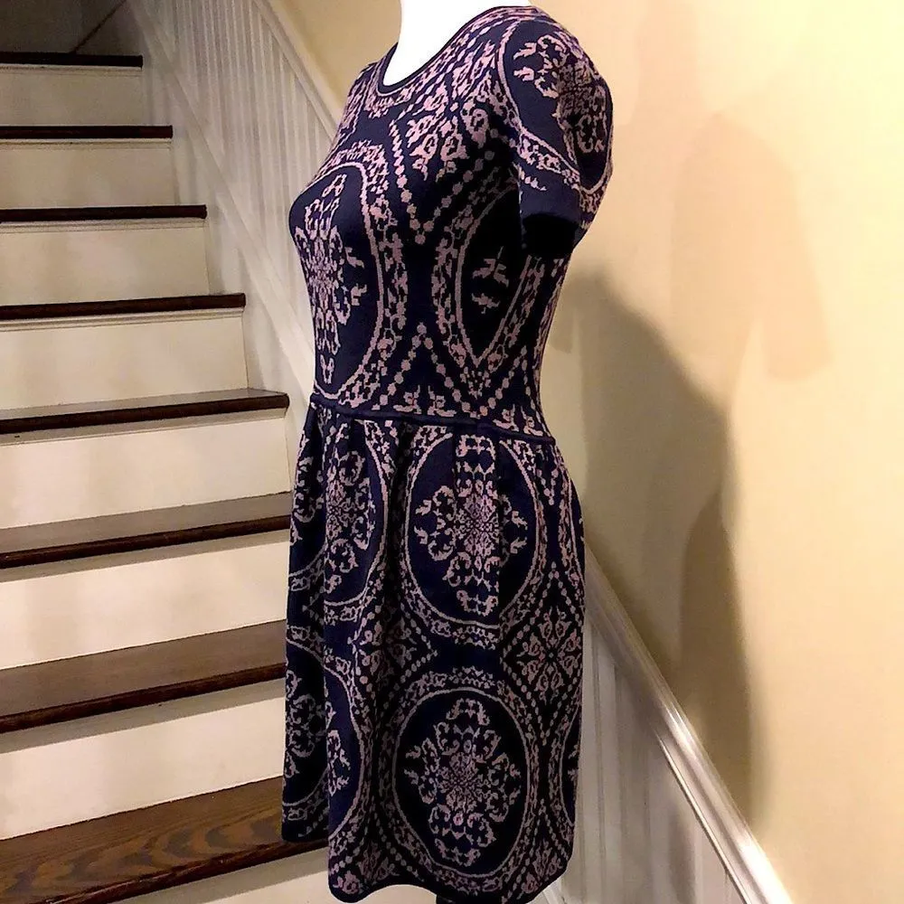 ROMEO & JULIET Purple and Lavender Short Sleeve Sweater Dress Sz Medium NWT - Image 2