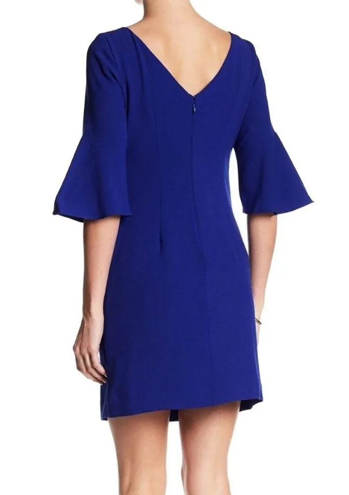 Vince Camuto Laguna navy crepe bell sleeve dress size 4 - Image 2