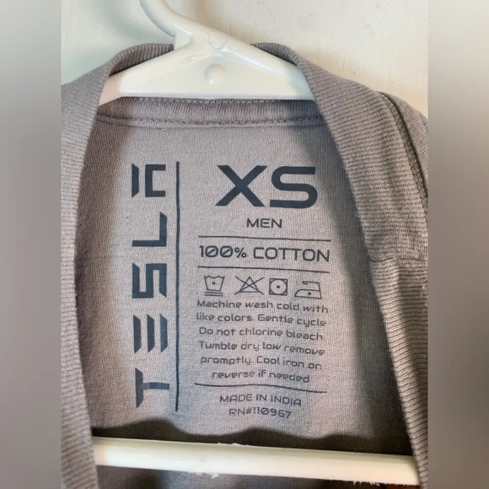 Tesla Gray Graphic Shirt Size XS EUC #2773 - Image 5
