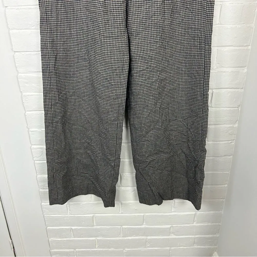 Banana Republic Wool Blend Plaid Wide Leg Flannel Pant Size 4 - Image 9