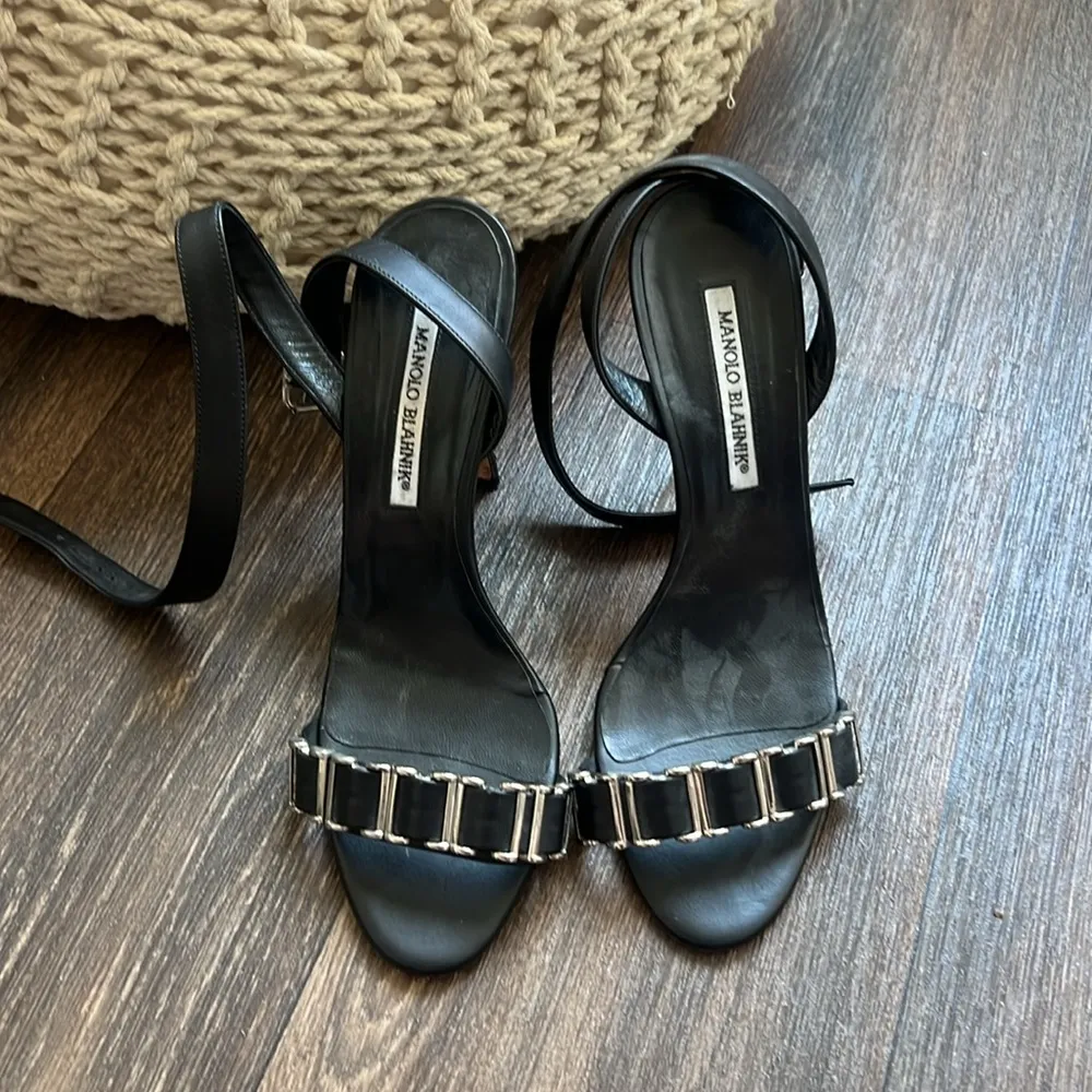 Manolo Blahink Chain Heels - Image 2
