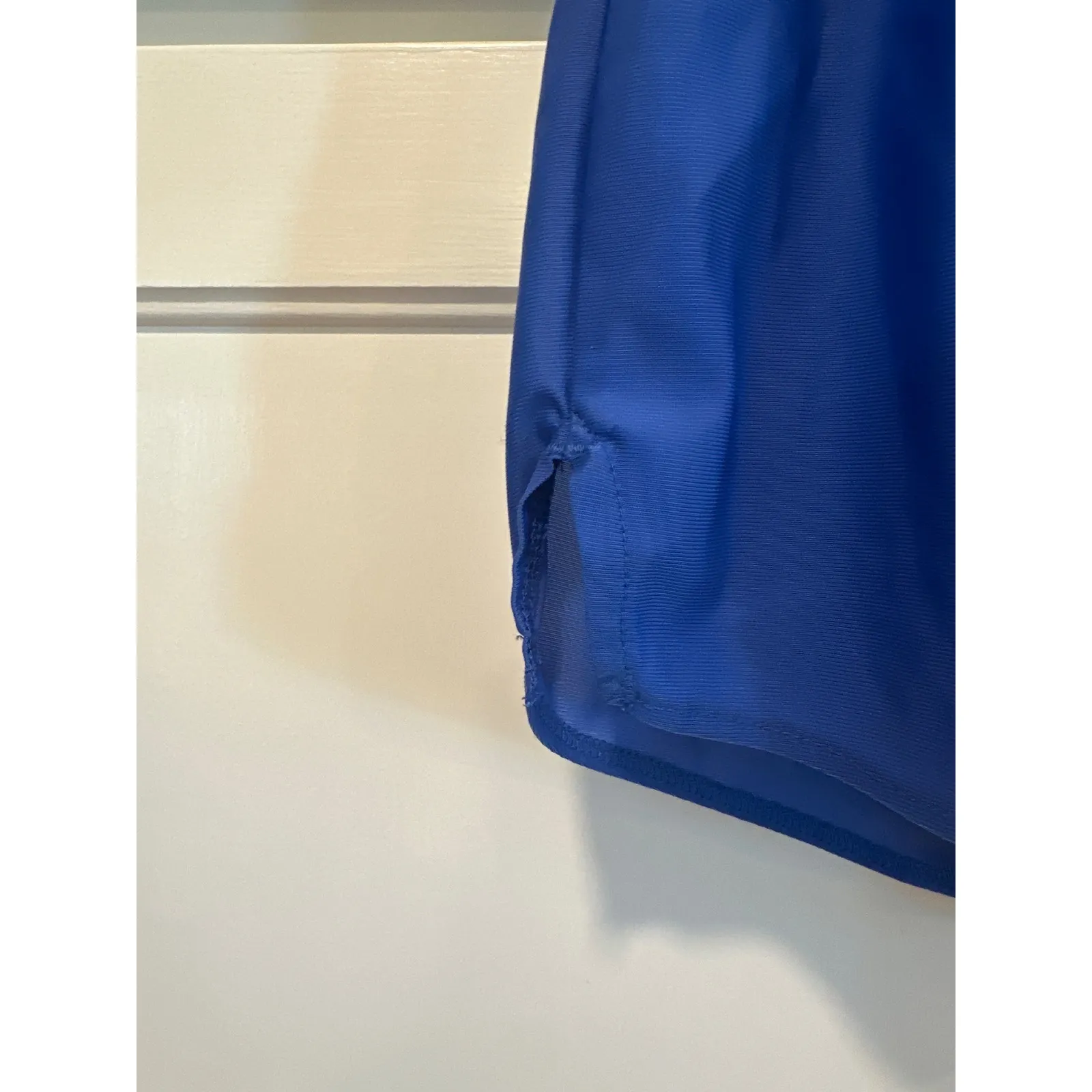 Vintage Harval Athletic MFG Running Shorts Blue Nylon Custom Team medium - Image 2