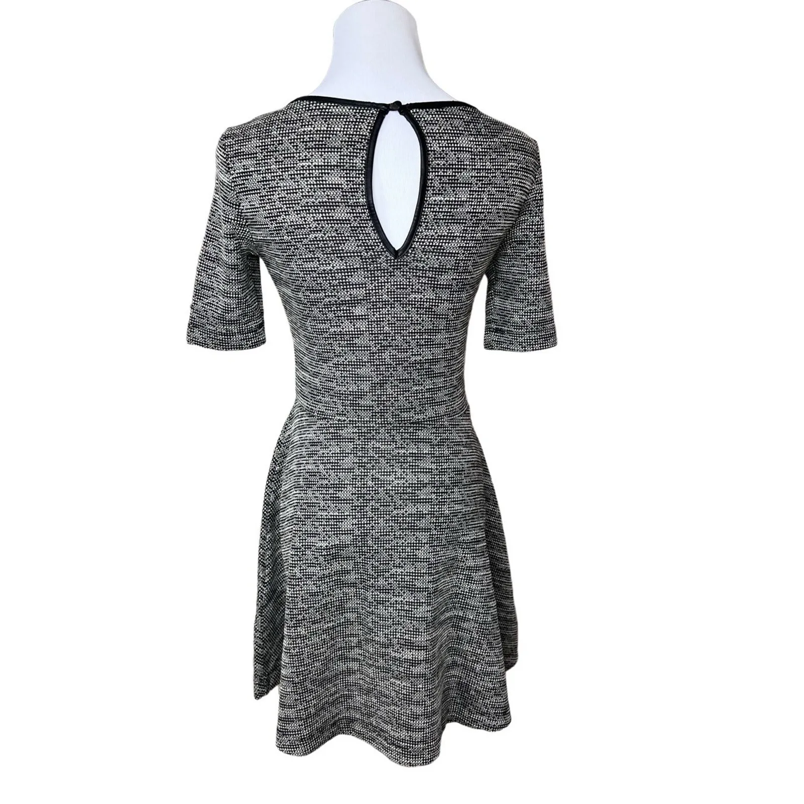 H&M Divided Marled Gray Knit Skate Dress 6 Casual‎ Business Above The Knee - Image 4