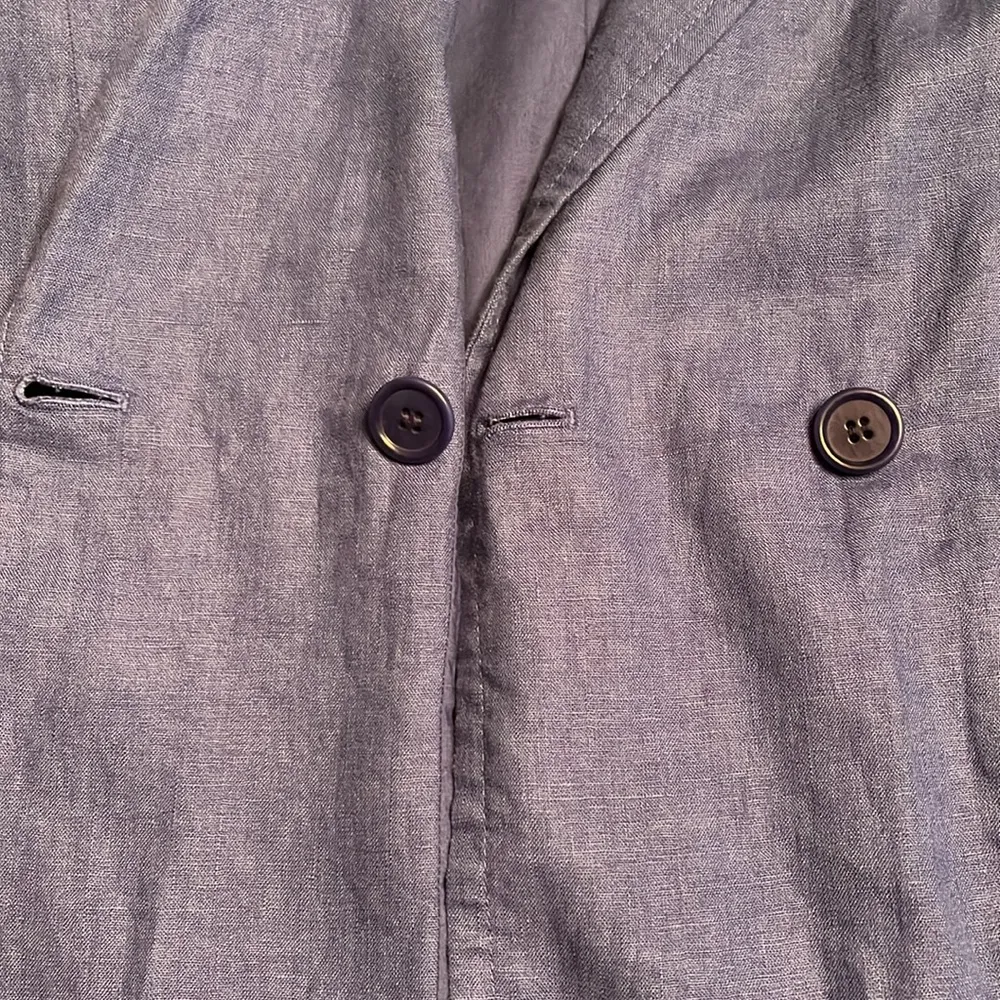 Madewell Double-Breasted Crossover Blazer in 100% Linen blue Women’s Sz XXS NWOT - Image 12