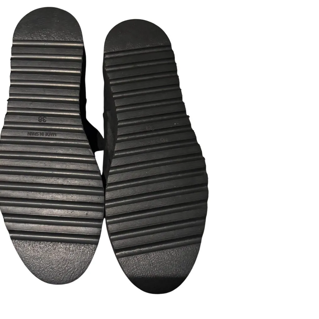 Eric Michael Womens Black Suede Ankle Boots With Zipper Closure Size 38 - Image 5