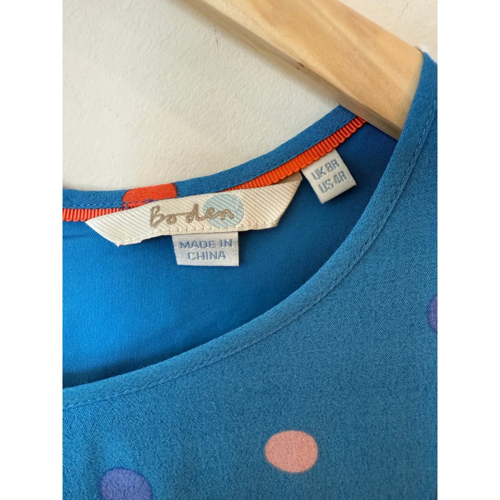 Boden Short Sleeve Fit and Flare Midi Calissa Dress Pleated Blue Women's Size 4 - Image 8