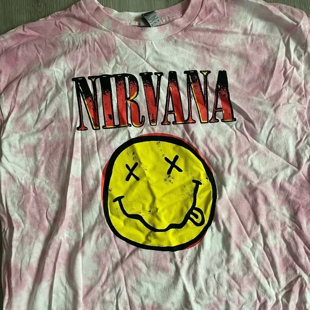 NWOT Nirvana Pink Tie Dye Band T-Shirt size XL - Image 2