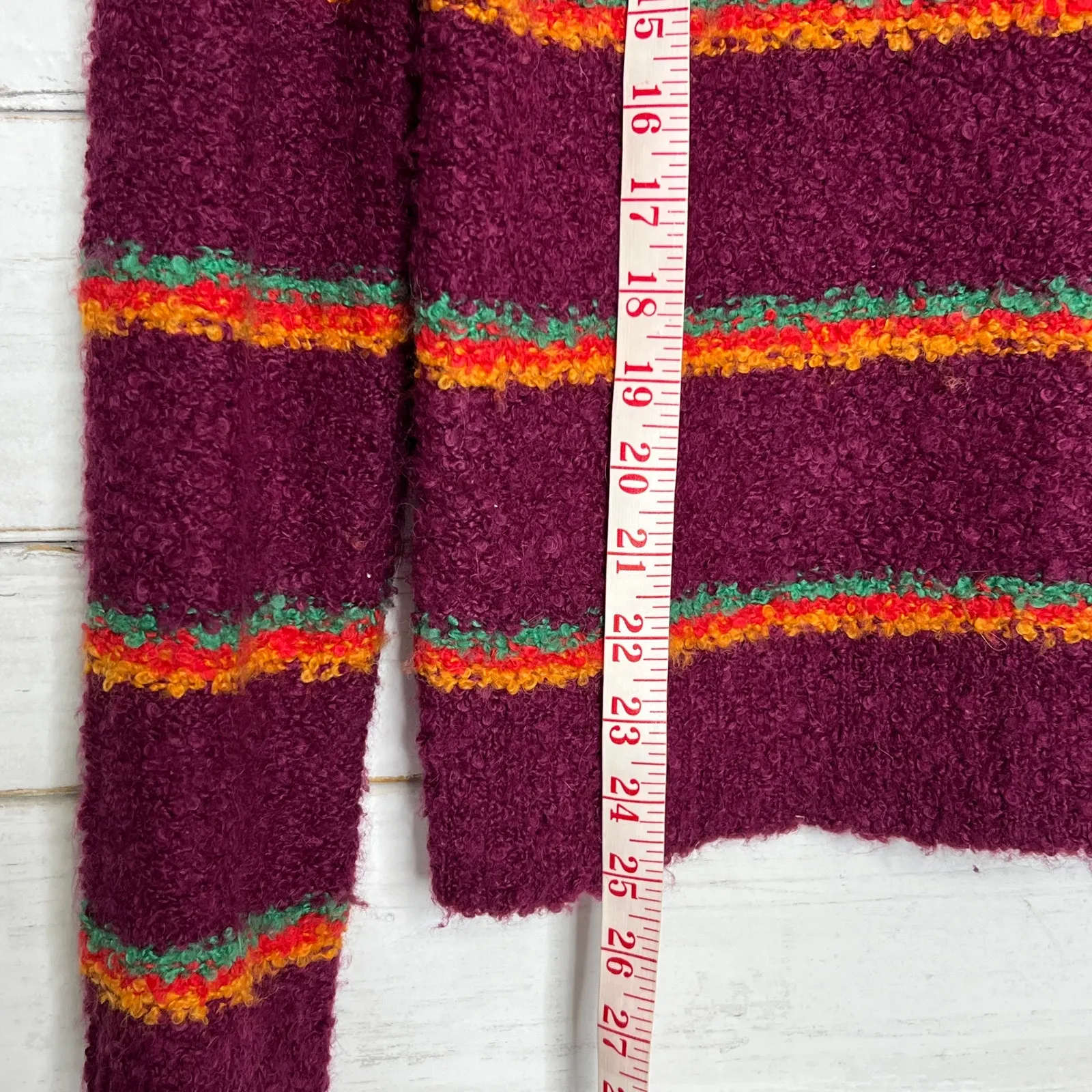 Free People Best Day Ever Striped Sweater Alpaca Blend Cozy Size Medium - Image 5