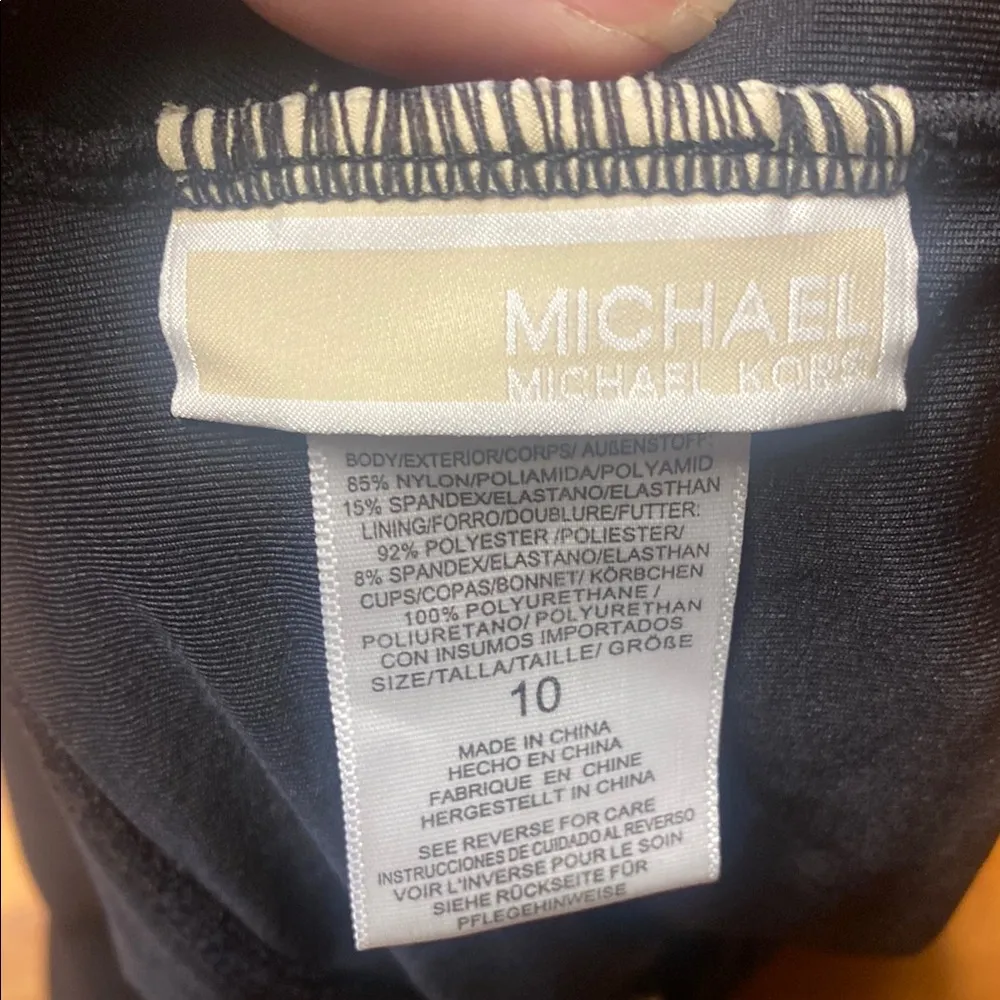 Michael Kors Black One-Shoulder Swim One Piece - Image 2