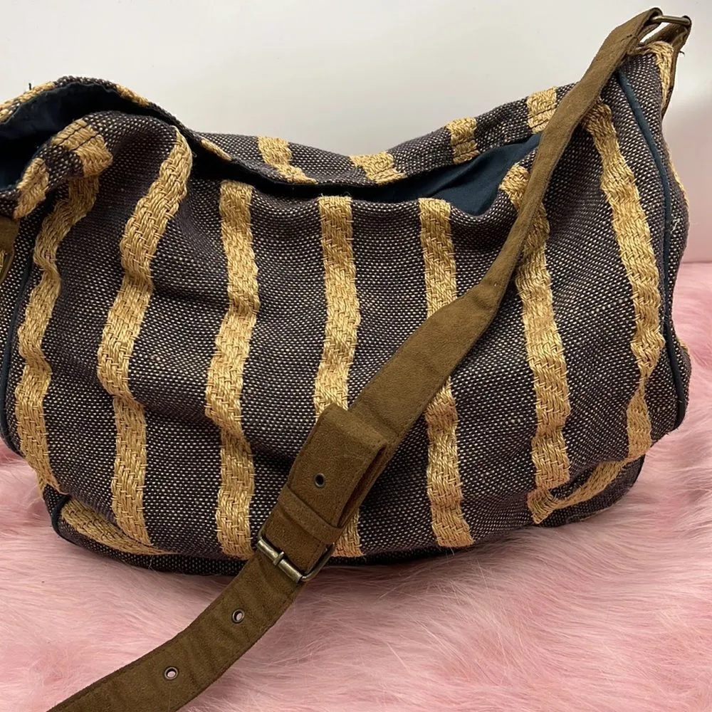 O’Neill burlap jute summer beach shoulder crossbody bag - Image 2