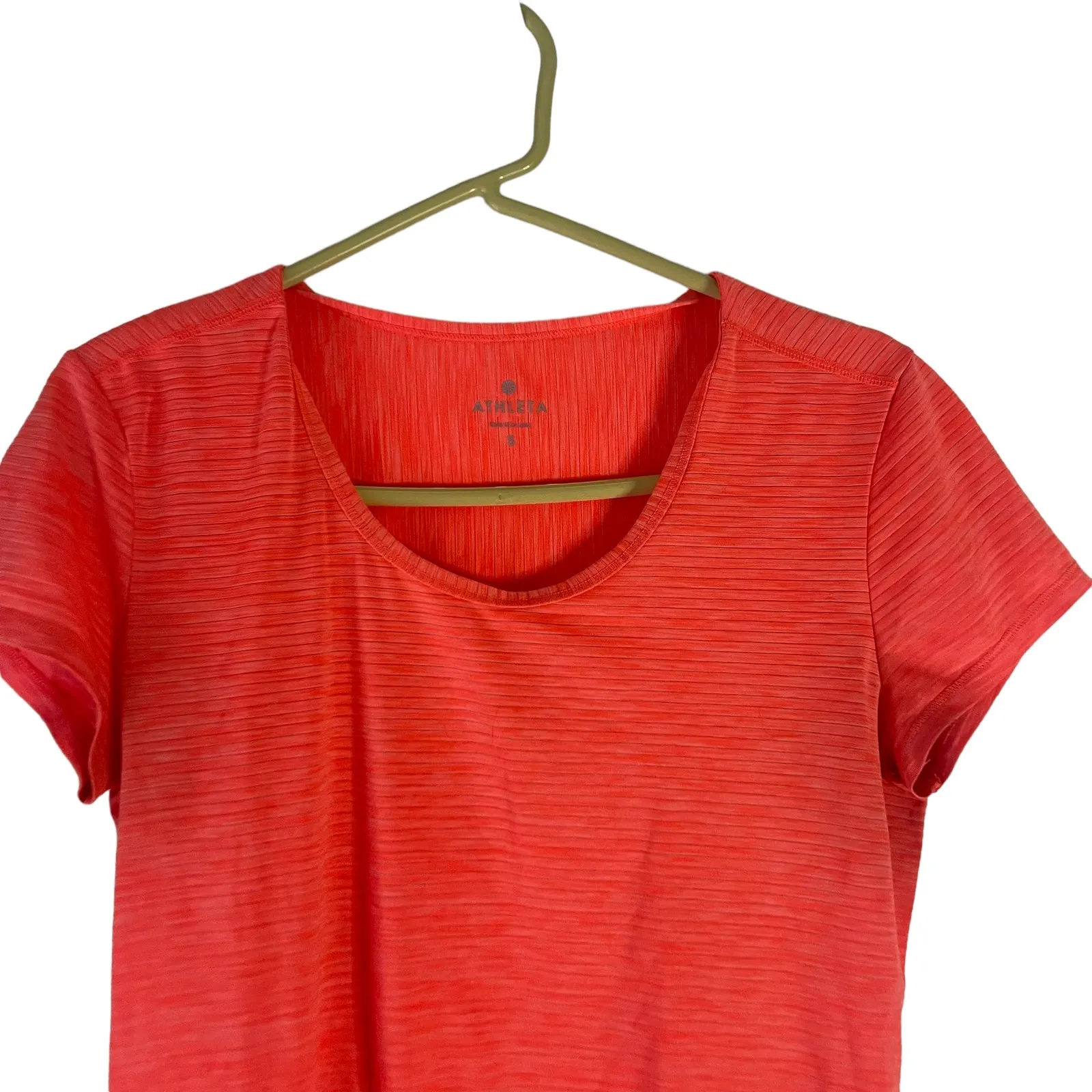 Athleta Women's‎ Size Small Neon Orange Activewear Running Top - Image 3