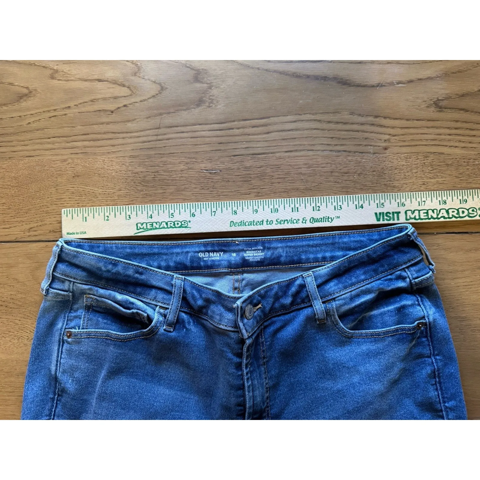 Old Navy Size 16 Rockstar Super Skinny Extra High Rise Secret Smooth Pockets - Image 3