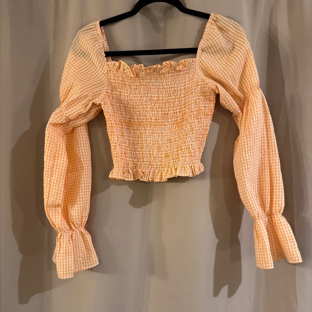 Lush  Orange Crop Top - Image 2
