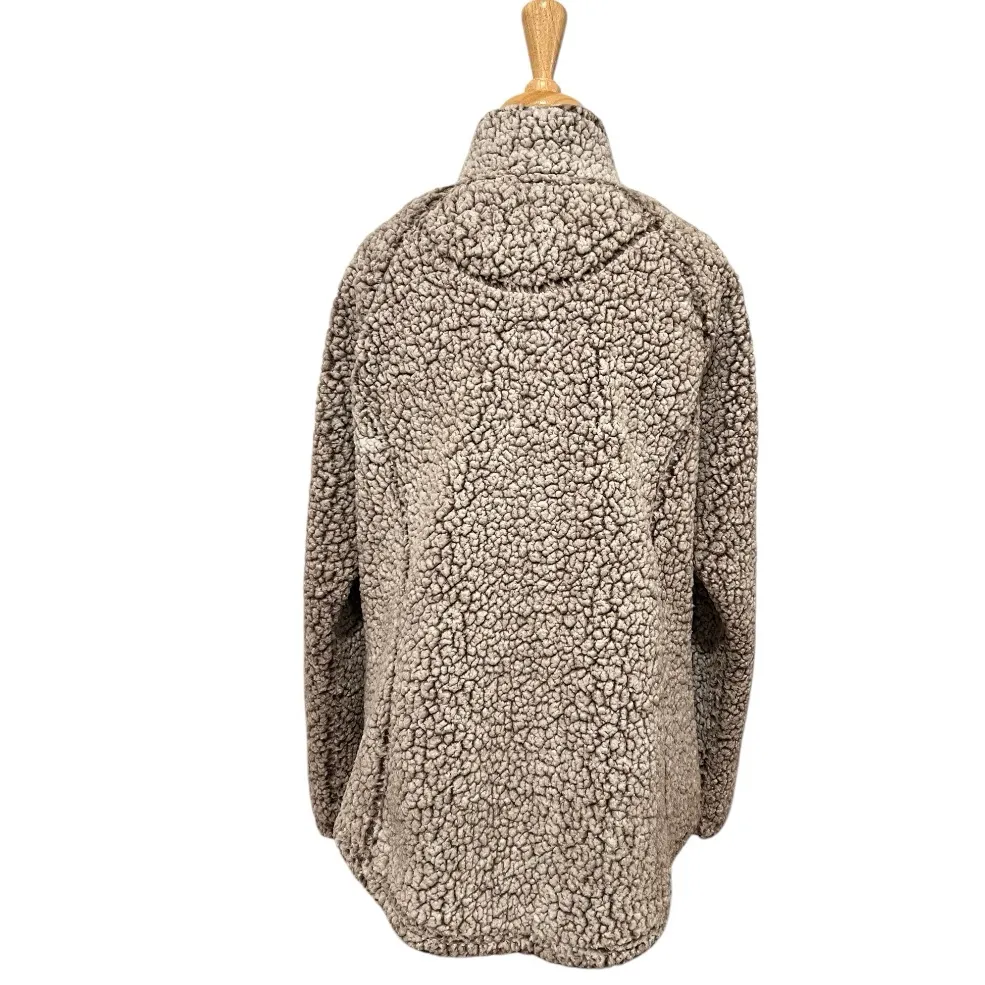 Cozy Sherpa Quarter Zip Sherpa Pullover Women Size Large - Image 3